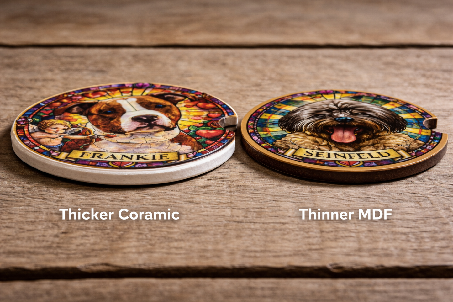 Stained Glass Car Coasters (Set of 2)