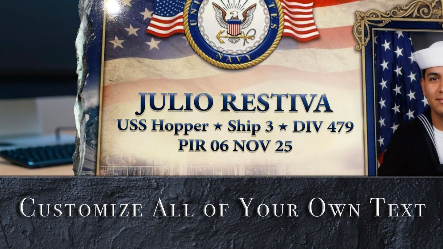 Navy Boot Camp Graduation Slate – Personalized Keepsake