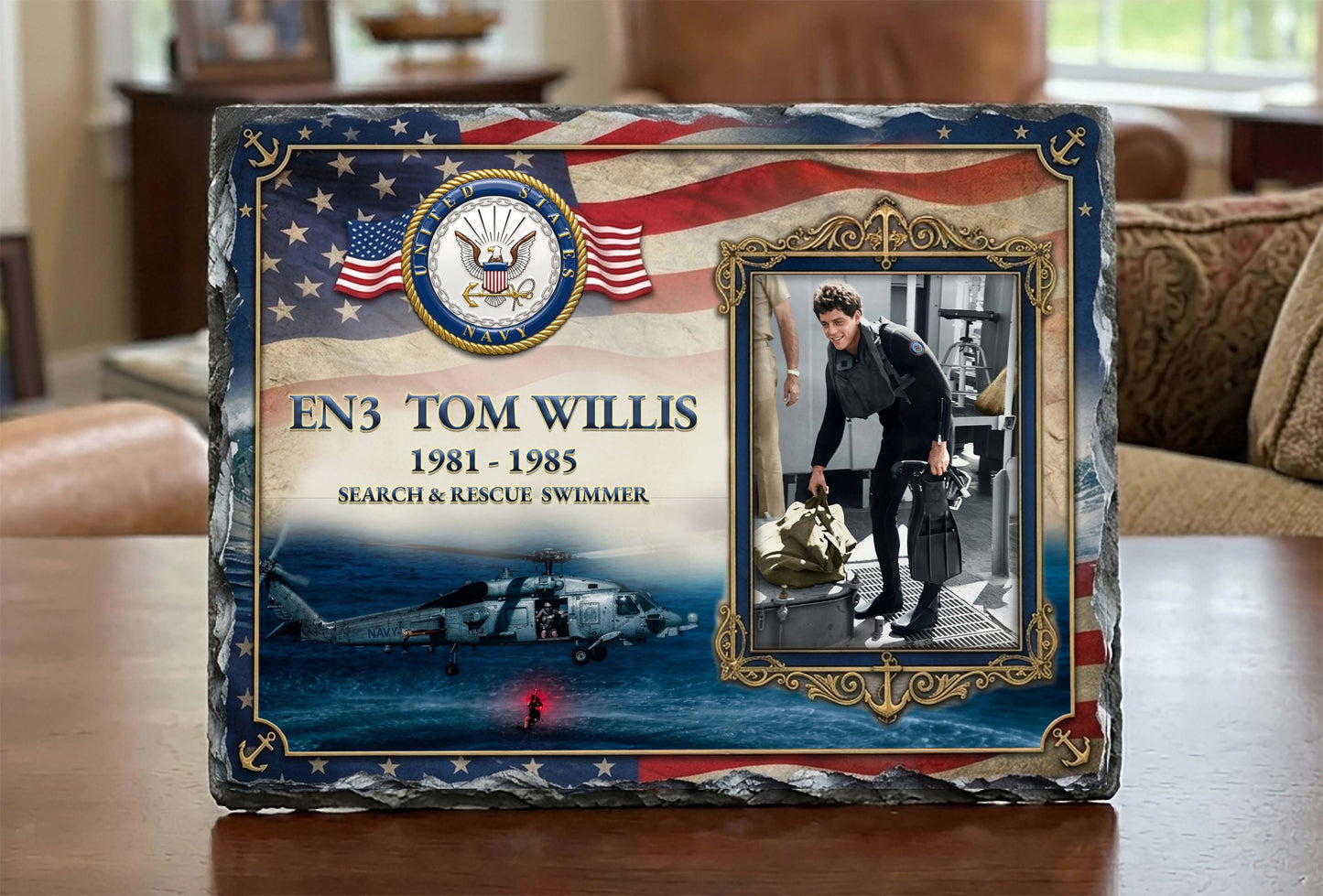 Navy Service Slate – Personalized Tribute