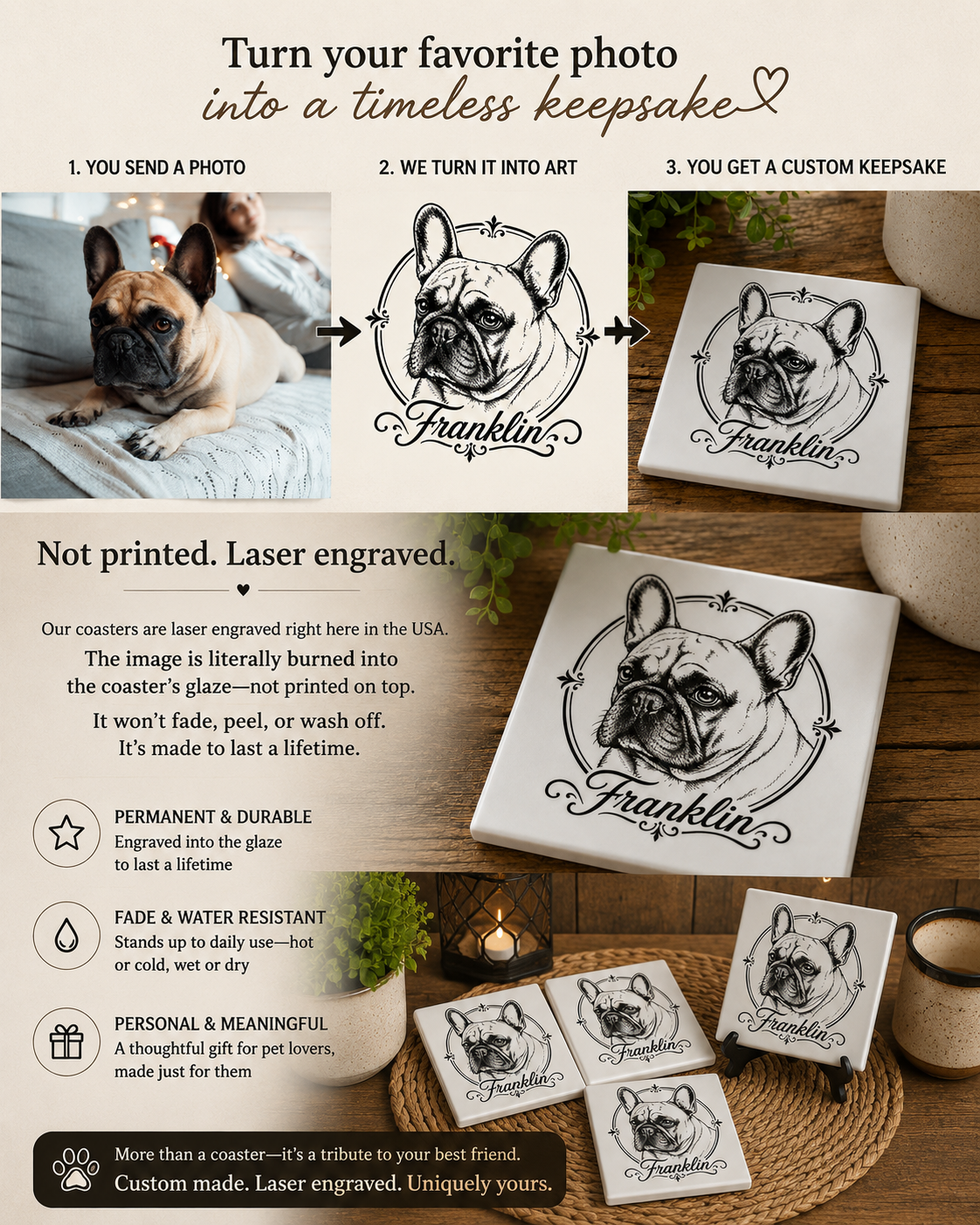 Signature Ceramic Pet Coasters